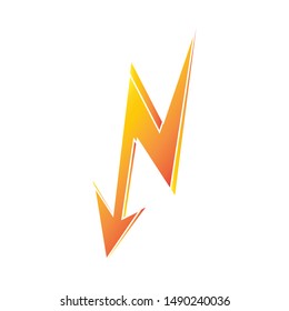lightning thunderbolt electricity logo design template