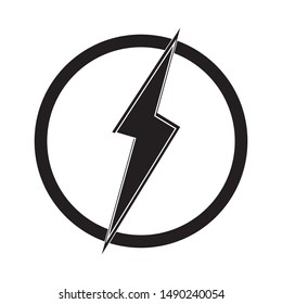 lightning thunderbolt electricity logo design template