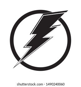 lightning thunderbolt electricity logo design template