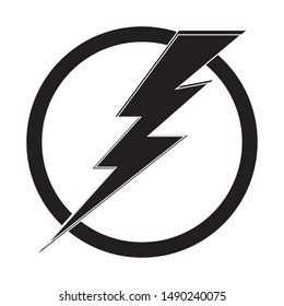 lightning thunderbolt electricity logo design template