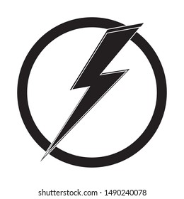 lightning thunderbolt electricity logo design template