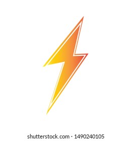 lightning thunderbolt electricity logo design template