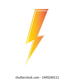 lightning thunderbolt electricity logo design template