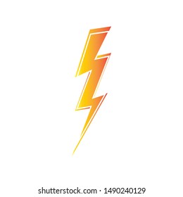 lightning thunderbolt electricity logo design template