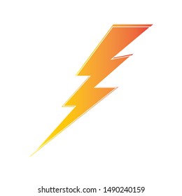 lightning thunderbolt electricity logo design template