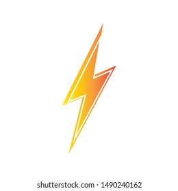 lightning thunderbolt electricity logo design template