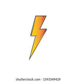 lightning thunderbolt electricity logo design template