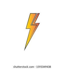 lightning thunderbolt electricity logo design template