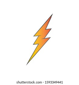 lightning thunderbolt electricity logo design template
