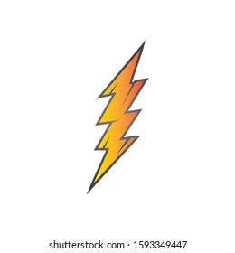 lightning thunderbolt electricity logo design template