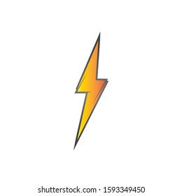lightning thunderbolt electricity logo design template