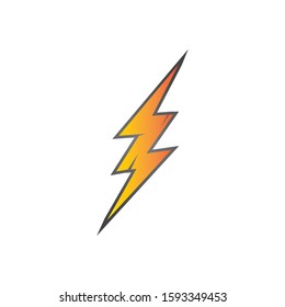 lightning thunderbolt electricity logo design template