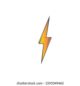 lightning thunderbolt electricity logo design template