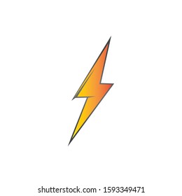 lightning thunderbolt electricity logo design template