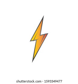 lightning thunderbolt electricity logo design template