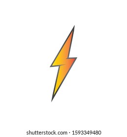 lightning thunderbolt electricity logo design template