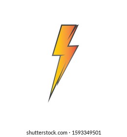 lightning thunderbolt electricity logo design template