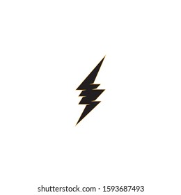 lightning thunderbolt electricity logo design template