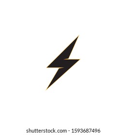 lightning thunderbolt electricity logo design template