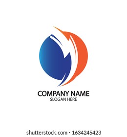 lightning thunderbolt electricity logo design template