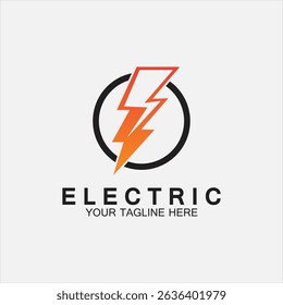 Lightning Thunderbolt Plantilla de diseño de logotipo eléctrico