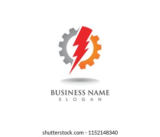 lightning thunderbolt electricity vector logo 