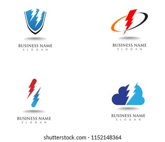 lightning thunderbolt electricity vector logo 
