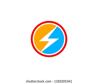 lightning thunderbolt electricity vector logo design