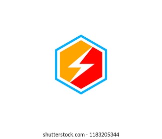 lightning thunderbolt electricity vector logo design
