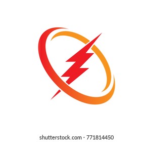 lightning thunderbolt electricity vector logo design