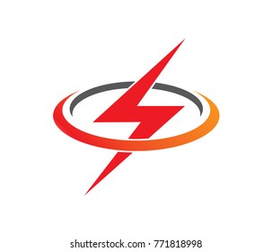 lightning thunderbolt electricity vector logo design