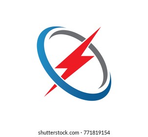 lightning thunderbolt electricity vector logo design
