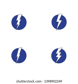 lightning thunderbolt logo vector illustration