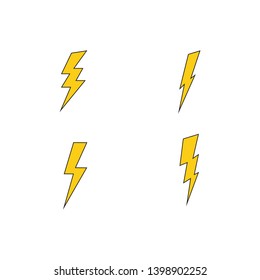 lightning thunderbolt logo vector illustration