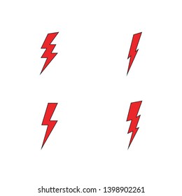 lightning thunderbolt logo vector illustration