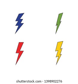 lightning thunderbolt logo vector illustration