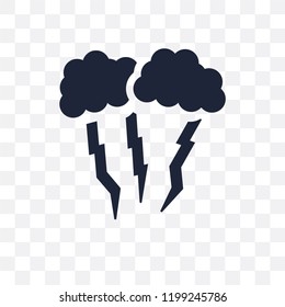 Lightning transparent icon. Lightning symbol design from Weather collection. Simple element vector illustration on transparent background.
