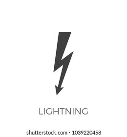 Lightning Vector Gluph Icon. Expand to any Size - Easy Change Colour.