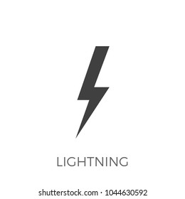 Lightning Vector Gluph Icon. Expand to any Size - Easy Change Colour.