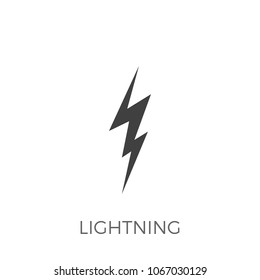 Lightning Vector Gluph Icon. Expand to any Size - Easy Change Colour.