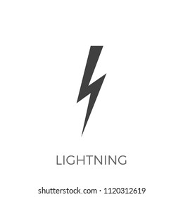 Lightning Vector Gluph Icon. Expand to any Size - Easy Change Colour.