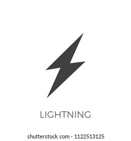 Lightning Vector Gluph Icon. Expand to any Size - Easy Change Colour.