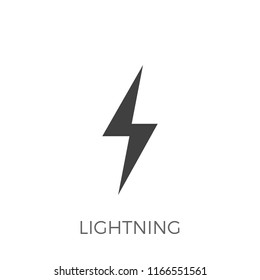 Lightning Vector Gluph Icon. Expand to any Size - Easy Change Colour.