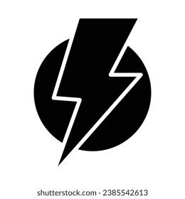 Icono De Glifo Vector Lightning Para Uso Personal Y Comercial.

