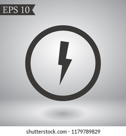 lightning vector icon 10 eps