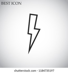 lightning vector icon 10 eps