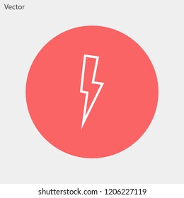 lightning vector icon 10 eps