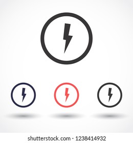 lightning vector icon 10 eps
