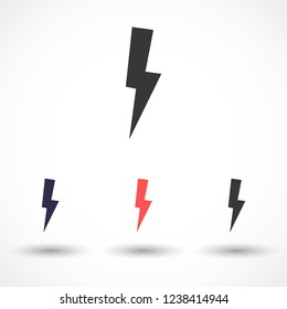 lightning vector icon 10 eps