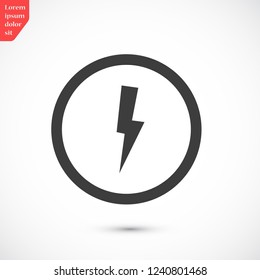 lightning vector icon 10 eps